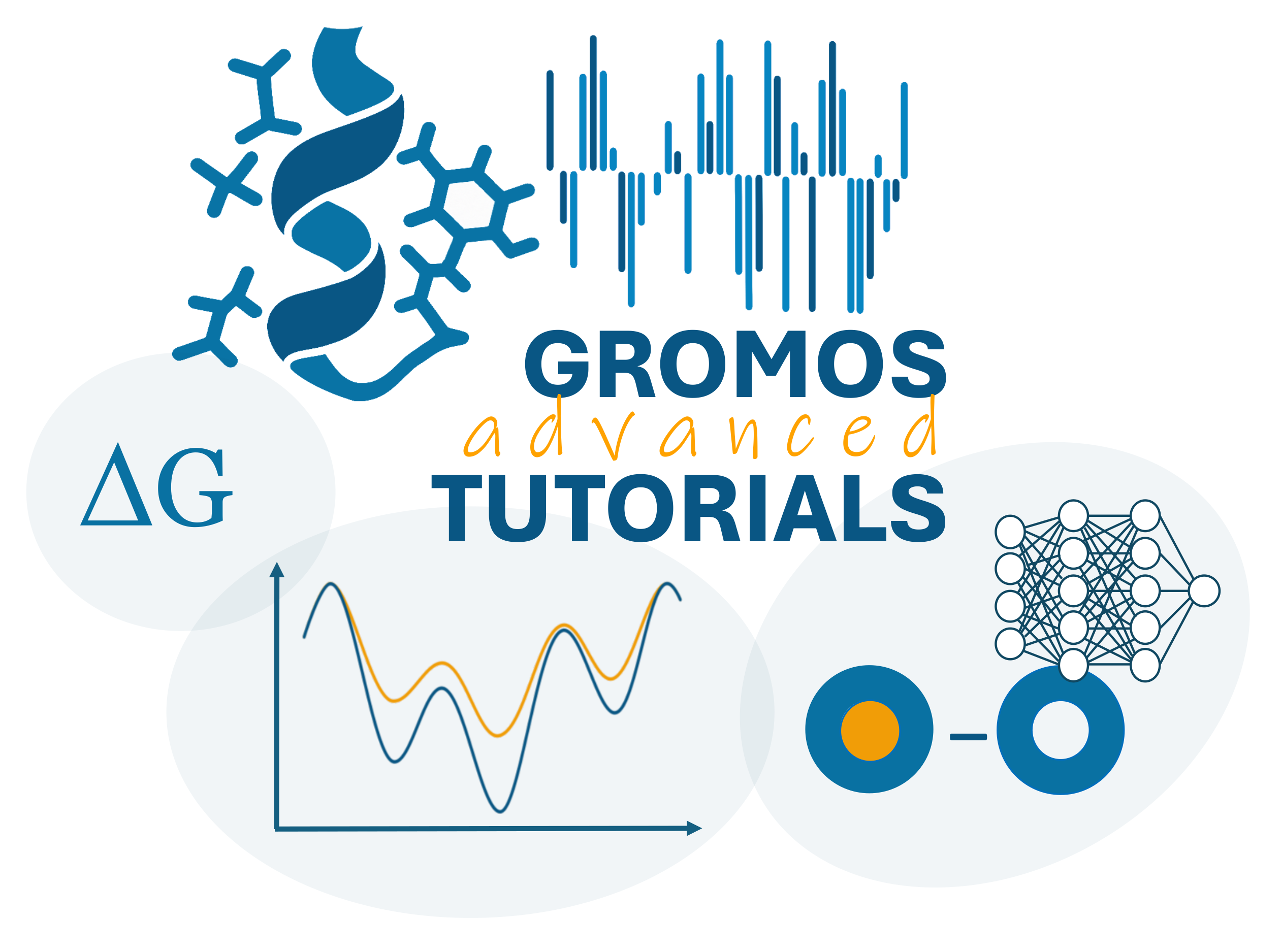 a schematic of different advanced tutorials in GROMACS described in the article